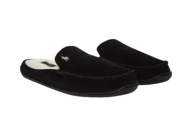 ΑΝΔΡΙΚΕΣ ΠΑΝΤΟΦΛΕΣ BRENAN SCUFF-DRESS SHOE ΜΑΥΡΟ - POLO RALPH LAUREN - 