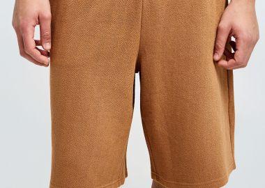 Ανδρική αθλητική βερμούδα με λογότυπο - FUNKY BUDDHA - 