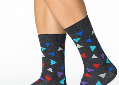 ΑΝΔΡΙΚΗ ΒΑΜΒΑΚΕΡΗ ΚΑΛΤΣΑ INIZIO ΜΕ ΓΕΩΜΕΤΡΙΚΑ ΣΧΗΜΑΤΑ 4102 ΑΝΘΡΑΚΙ - INIZIO - 