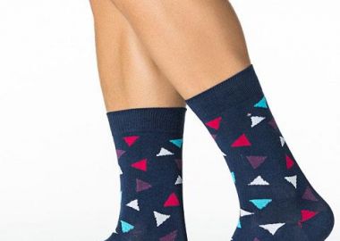 ΑΝΔΡΙΚΗ ΒΑΜΒΑΚΕΡΗ ΚΑΛΤΣΑ INIZIO ΜΕ ΓΕΩΜΕΤΡΙΚΑ ΣΧΗΜΑΤΑ 4102 ΜΠΛΕ - INIZIO - 