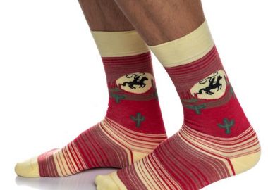 ΑΝΔΡΙΚΗ ΒΑΜΒΑΚΕΡΗ ΚΑΛΤΣΑ ΙΝΙΖΙΟ ΣΧΕΔΙΟ ΚΑΟΥΜΠΟΙ 4195-03-3 ΚΟΚΚΙΝΟ - INIZIO - 