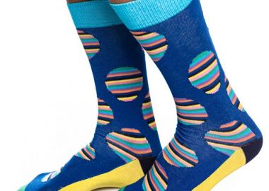 ΑΝΔΡΙΚΗ ΒΑΜΒΑΚΕΡΗ ΚΑΛΤΣΑ ΙΝΙΖΙΟ ΣΧΕΔΙΟ ΠΟΥΑ ΚΑΙ ΡΙΓΕΣ 4196-03-1 ΜΠΛΕ - INIZIO - 