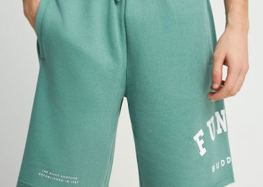 Ανδρική βερμούδα αθλητική με τυπωμένο logo - FUNKY BUDDHA - 