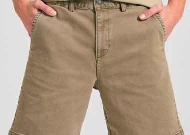 Ανδρική comfort fit garment dyed τζιν βερμούδα - FUNKY BUDDHA - 