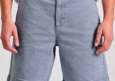 Ανδρική comfort fit garment dyed τζιν βερμούδα - FUNKY BUDDHA - 