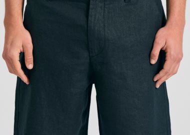 Ανδρική comfort fit λινή βερμούδα - FUNKY BUDDHA - 