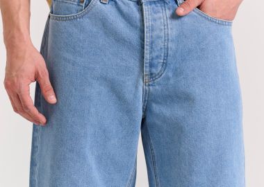 Ανδρική comfort fit τζιν βερμούδα - FUNKY BUDDHA - 