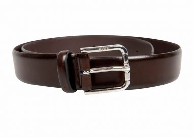 ΑΝΔΡΙΚΗ ΔΕΡΜΑΤΙΝΗ ΖΩΝΗ CLIVE-ANT_SZ35 ΣΚΟΥΡΟ ΚΑΦΕ - BOSS - 