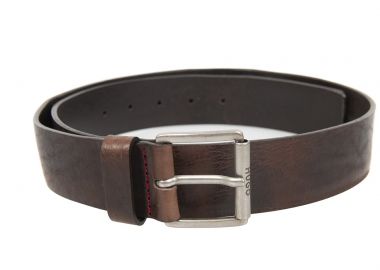 ΑΝΔΡΙΚΗ ΔΕΡΜΑΤΙΝΗ ΖΩΝΗ GABI_V_SZ40 ΚΑΦΕ - HUGO - 