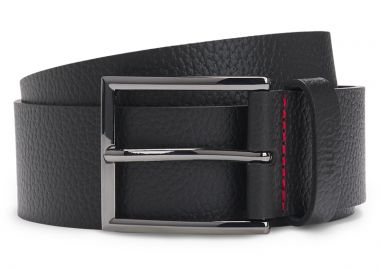 ΑΝΔΡΙΚΗ ΔΕΡΜΑΤΙΝΗ ΖΩΝΗ GIASPO-GR_SZ40 ΜΑΥΡΟ - HUGO - 