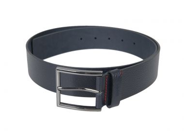 ΑΝΔΡΙΚΗ ΔΕΡΜΑΤΙΝΗ ΖΩΝΗ GIASPO-GR_SZ40 ΣΚΟΥΡΟ ΜΠΛΕ - HUGO - 