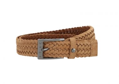 ΑΝΔΡΙΚΗ ΔΕΡΜΑΤΙΝΗ ΖΩΝΗ IZAC NABI ΠΛΕΚΤΗ ΑΝΟΙΧΤΟ ΚΑΦΕ - IZAC - 