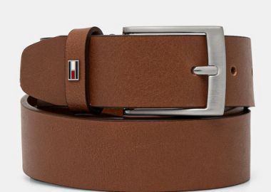 Ανδρική Δερμάτινη Ζώνη Tommy Hilfiger 3.5cm AM0AM13014-GB8 Καφέ - Tommy Hilfiger - 