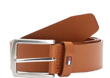 Ανδρική Δερμάτινη Ζώνη Tommy Hilfiger AM0AM13536 GB8 Ταμπά - Tommy Hilfiger - 