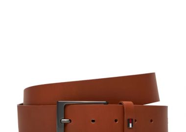 Ανδρική Δερμάτινη Ζώνη Tommy Hilfiger Layton 3.5 AM0AM12643 GB8 Ταμπά - Tommy Hilfiger - 