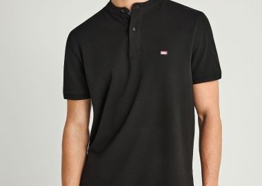 Ανδρική essential μπλούζα polo με mao γιακά - FUNKY BUDDHA - 