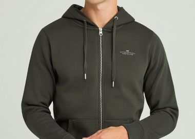 Ανδρική φούτερ ζακέτα με κουκούλα- The essentials - FUNKY BUDDHA - 