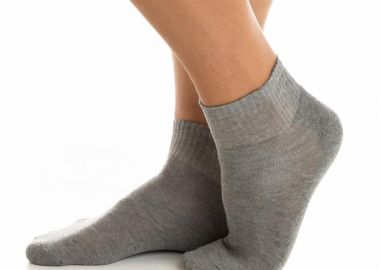 ΑΝΔΡΙΚΗ ΗΜΙΚΟΝΤΗ ΜΟΝΟΧΡΩΜΗ ΚΑΛΤΣΑ ΠΕΤΣΕΤΕ 4902 ΓΚΡΙ - INIZIO - 