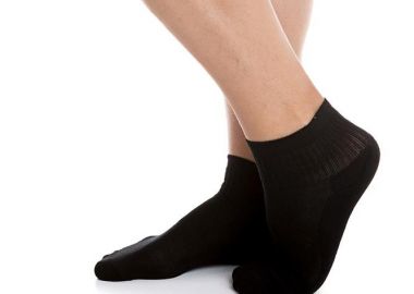 ΑΝΔΡΙΚΗ ΗΜΙΚΟΝΤΗ ΜΟΝΟΧΡΩΜΗ ΚΑΛΤΣΑ ΠΕΤΣΕΤΕ ΜΙΣΟ ΜΙΣΟ 4901 ΜΑΥΡΟ - INIZIO - 