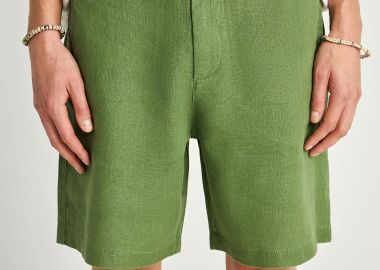 Ανδρική λινή chino βερμούδα - FUNKY BUDDHA - 