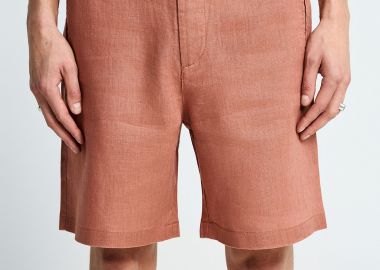 Ανδρική λινή chino βερμούδα - FUNKY BUDDHA - 