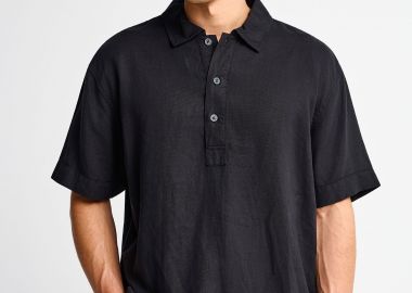 Ανδρική lyocell oversized μπλούζα polo - FUNKY BUDDHA - 