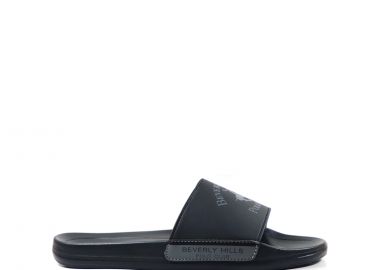Ανδρική μαύρη σαγιονάρα slide - BEVERLY HILLS POLO CLUB - 
