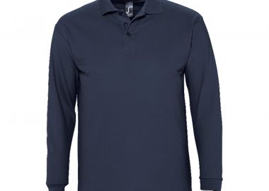 Ανδρική Μπλούζα Polo 11353 SOL'S Winter II Μακρυμάνικη Πικέ Navy - SOL'S - 