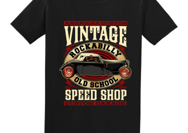 Ανδρική μπλούζα Vintage Rockabilly - GILDAN - 