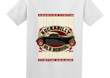 Ανδρική μπλούζα Vintage Rockabilly - GILDAN - 