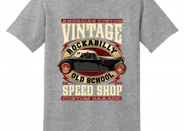 Ανδρική μπλούζα Vintage Rockabilly - GILDAN - 