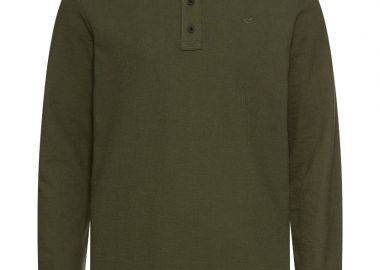 ΑΝΔΡΙΚΗ ΜΠΛΟΥΖΑ CAMEL ACTIVE T-SHIRT M.M. HENLEY ΚΑΝΟΝΙΚΗ ΓΡΑΜΜΗ ΠΡΑΣΙΝΟ - CAMEL ACTIVE - 