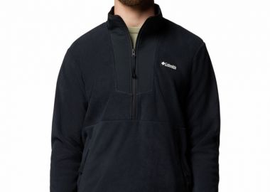 ΑΝΔΡΙΚΗ ΜΠΛΟΥΖΑ SEQUOIA GROVE™ HALF ZIP FLEECE COLUMBIA ΚΑΝΟΝΙΚΗ ΓΡΑΜΜΗ ΜΑΥΡΟ - COLUMBIA - 