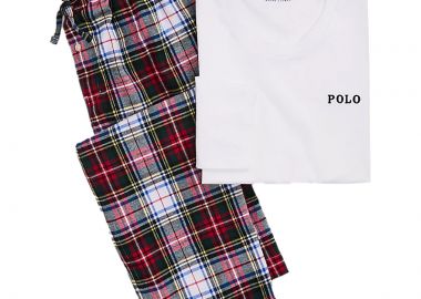 ΑΝΔΡΙΚΗ ΠΙΤΖΑΜΑ ΜΑΚΡΥΜΑΝΙΚΗ LOUNGE SET ΛΕΥΚΟ - POLO RALPH LAUREN - 