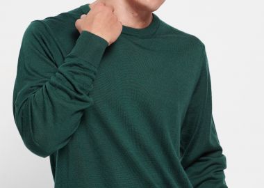 Ανδρική πλεκτή μπλούζα merino blend - FUNKY BUDDHA - 
