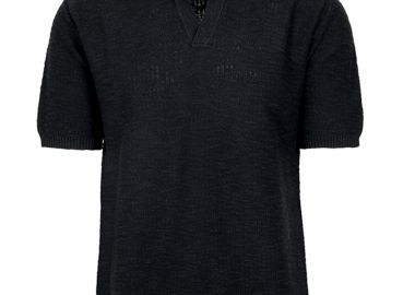 ΑΝΔΡΙΚΗ POLO ΜΠΛΟΥΖΑ GABBA CROSS ALTO ΠΛΕΚΤΗ ΚΟΝΤΟΜΑΝΙΚΗ ΜΑΥΡΟ - GABBA - 