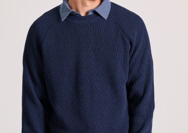 Ανδρική relaxed fit chenille μπλούζα - FUNKY BUDDHA - 