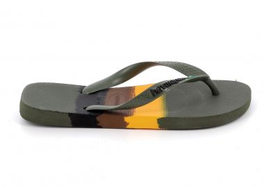 Ανδρική Σαγιονάρα Havaianas Brasil Tech Χρώματος Πράσινο 4147239-0869 - HAVAIANAS - 