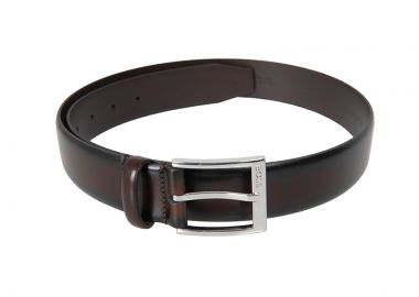 ΑΝΔΡΙΚΗ ΖΩΝΗ BOSS ELLOY SZ35 ΣΚΟΥΡΟ ΚΑΦΕ - BOSS - 