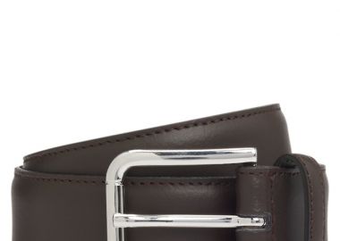 ΑΝΔΡΙΚΗ ΖΩΝΗ BOSS NAVYA-ST ΔΕΡΜΑ ΣΚΟΥΡΟ ΚΑΦΕ - BOSS - 