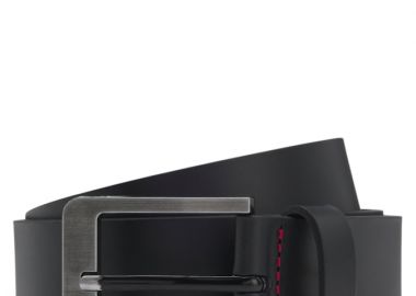 ΑΝΔΡΙΚΗ ΖΩΝΗ HUGO GROVER ΔΕΡΜΑ ΜΑΥΡΟ - HUGO - 