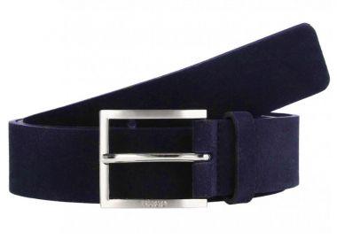 ΑΝΔΡΙΚΗ ΖΩΝΗ HUGO MIRTO ΔΕΡΜΑ ΣΚΟΥΡΟ ΜΠΛΕ - HUGO - 