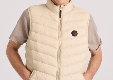 Ανδρικό αμάνικο καπιτονέ μπουφάν - FUNKY BUDDHA - 