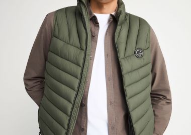 Ανδρικό αμάνικο καπιτονέ μπουφάν - FUNKY BUDDHA - 