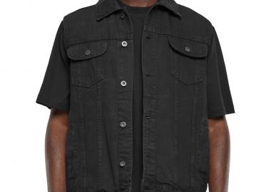 Ανδρικό Αμάνικο Μπουφάν Denim TB514-00012 Urban Classics Black Dark - Urban Classics - 