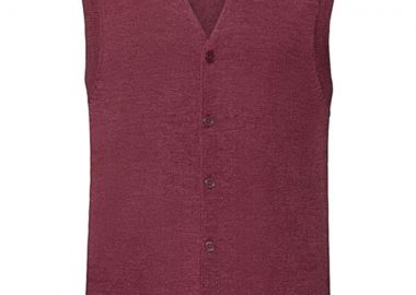 Ανδρικό αμάνικο πουλόβερ V-Neck Knitted Russell Europe R-719M-0 Cranberry Marl - Russell - 
