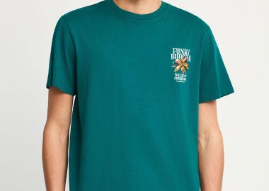 Ανδρικό βαβακερό t-shirt με τύπωμα στην πλάτη - FUNKY BUDDHA - 