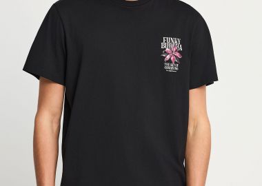 Ανδρικό βαβακερό t-shirt με τύπωμα στην πλάτη - FUNKY BUDDHA - 