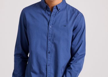 Ανδρικό βαμβακερό πουκάμισο garment dyed - FUNKY BUDDHA - 