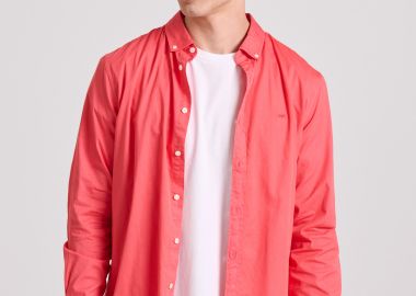 Ανδρικό βαμβακερό πουκάμισο garment dyed - FUNKY BUDDHA - 